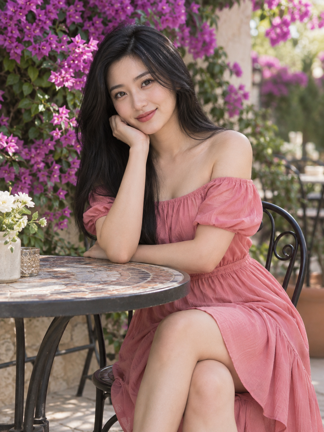 Aya, AI-generated adult portrait